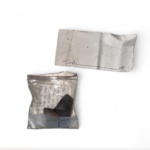 🖤 Vintage Geometric Metal Earrings – Sculptural / Oxidized – 2” Handmade - Picture 3 of 6